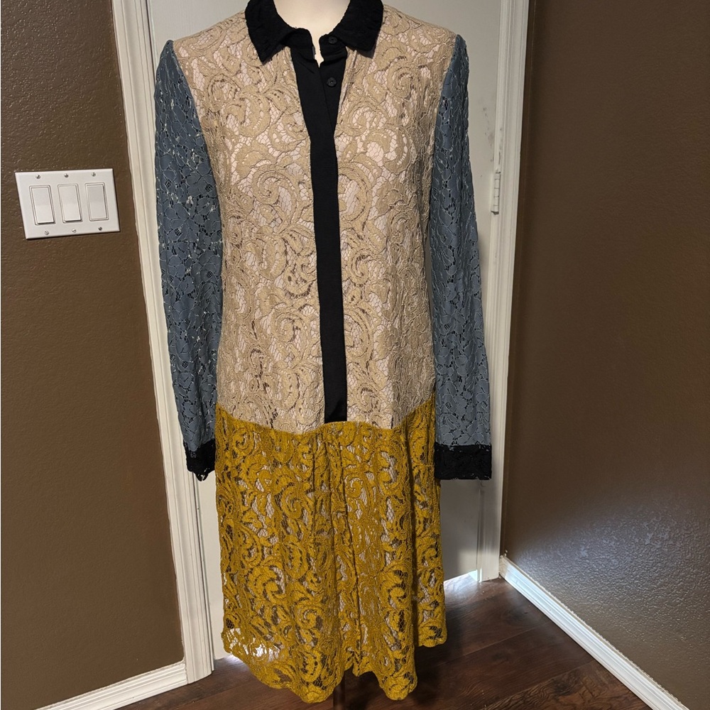 Elegant Lace Patchwork Dress